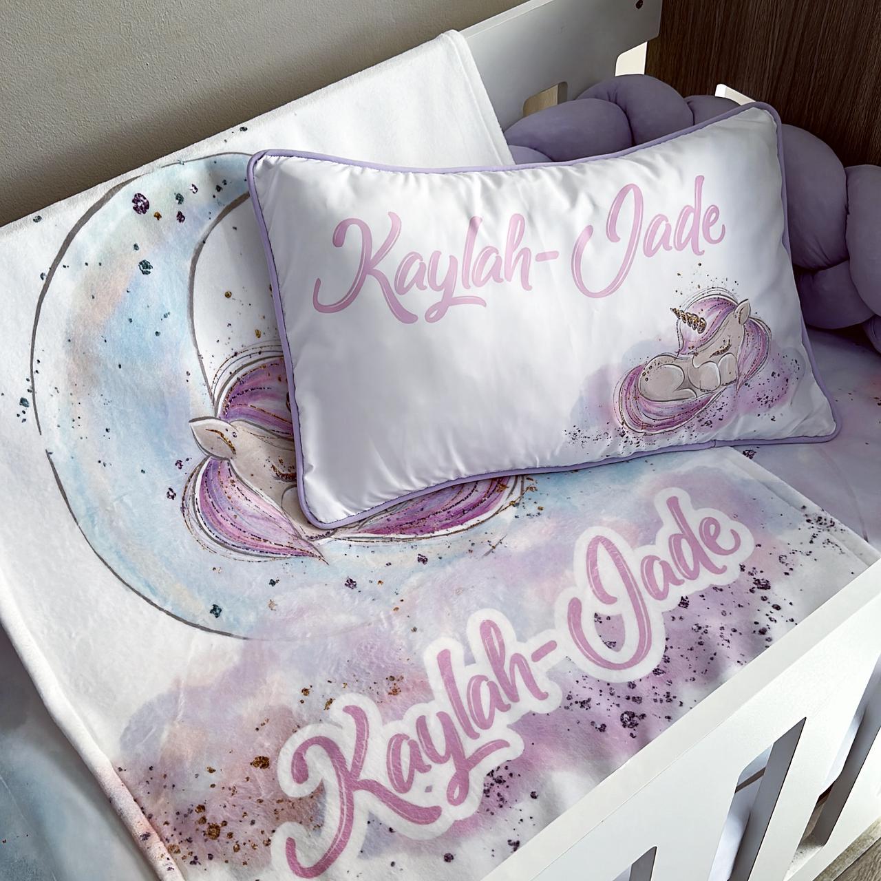 Cot Bedding - Lilac Unicorn Set 01