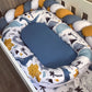 Cot Bedding - Blue Mustard Dinosaur Set 01 | All Nursery Sets | Baby Bedding Sets South Africa | Soft Spot Kids | South Africa