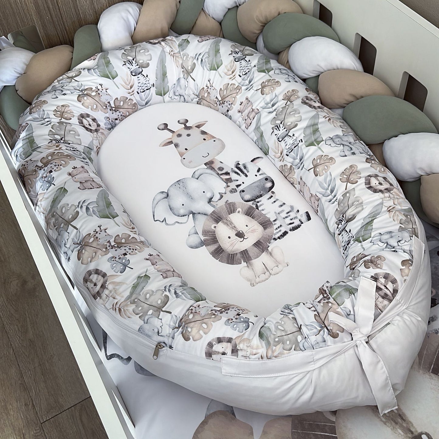 Cot Bedding - Stone Safari Set 06