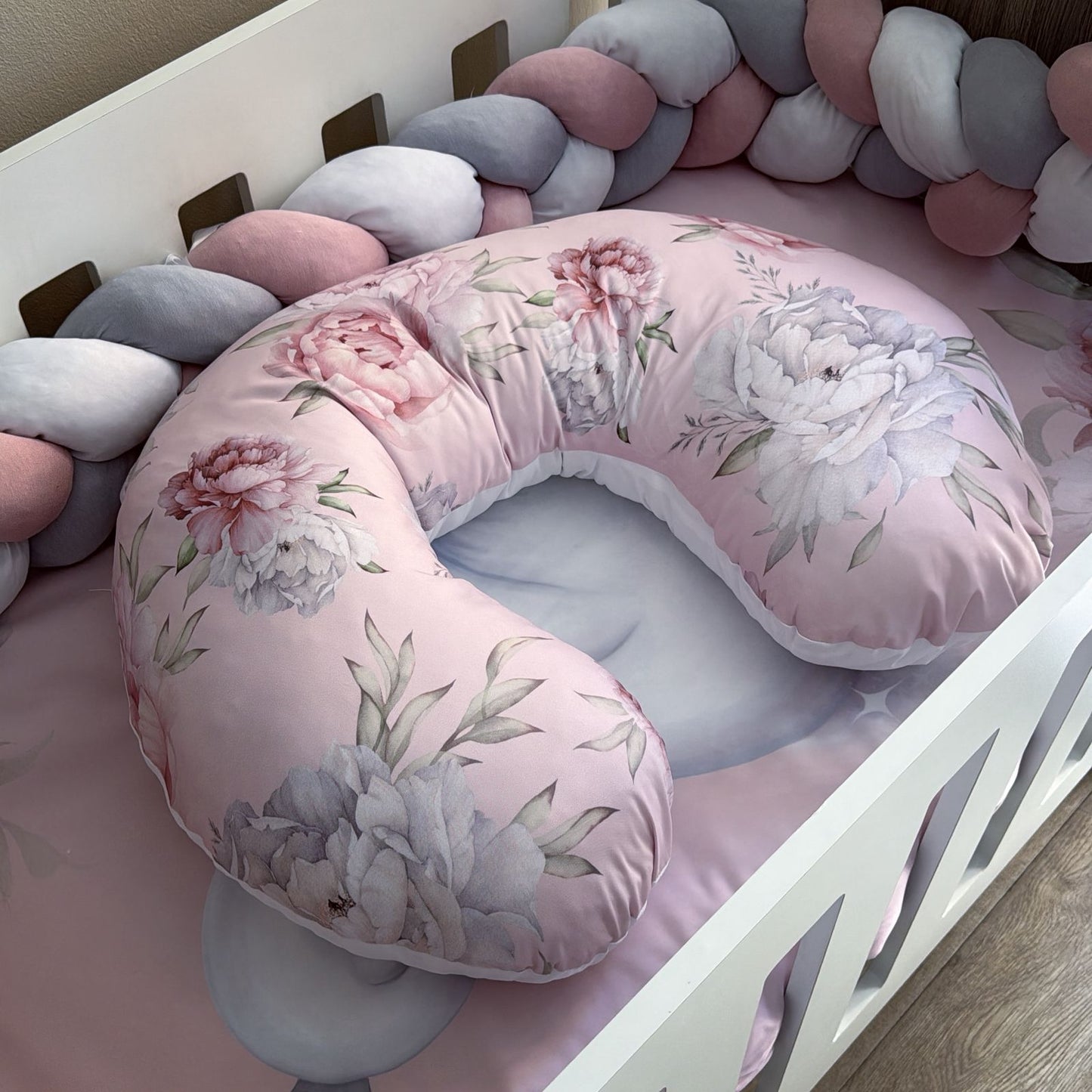 Cot Bedding - Pink Swan 03