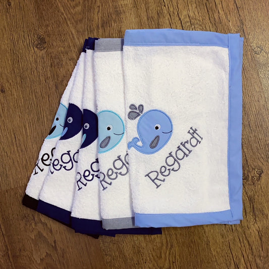 Burpcloths - Whales 01