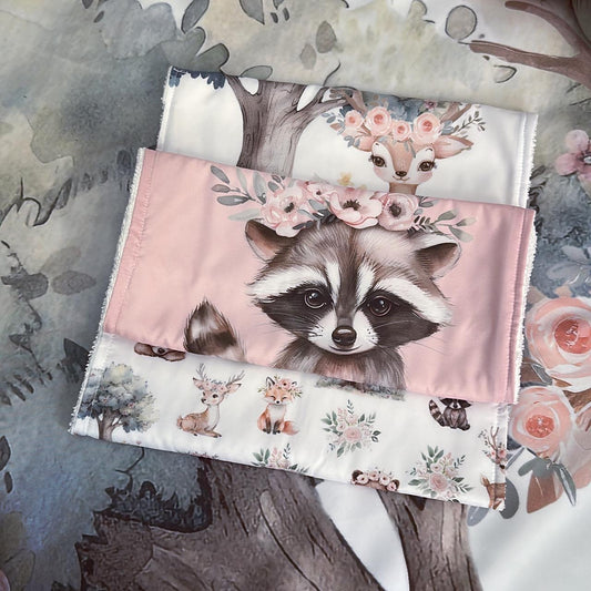 Burpcloths - Pink Woodlands 01