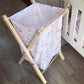 Wooden Laundry Baskets  - Pink Flower 01 | Baby Essentials | All Baby Products | Soft Spot Kids | South Africa