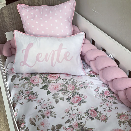 Cot Bedding - Pink Flower Set 10