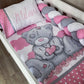 Cot Bedding - Pink Tatty Teddy Set 07