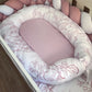 Cot Bedding - Pink Flower Set 13 | All Nursery Sets | Baby Bedding Sets South Africa | Soft Spot Kids | South Africa