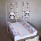 Cot Bedding - Peach Panda Set 01