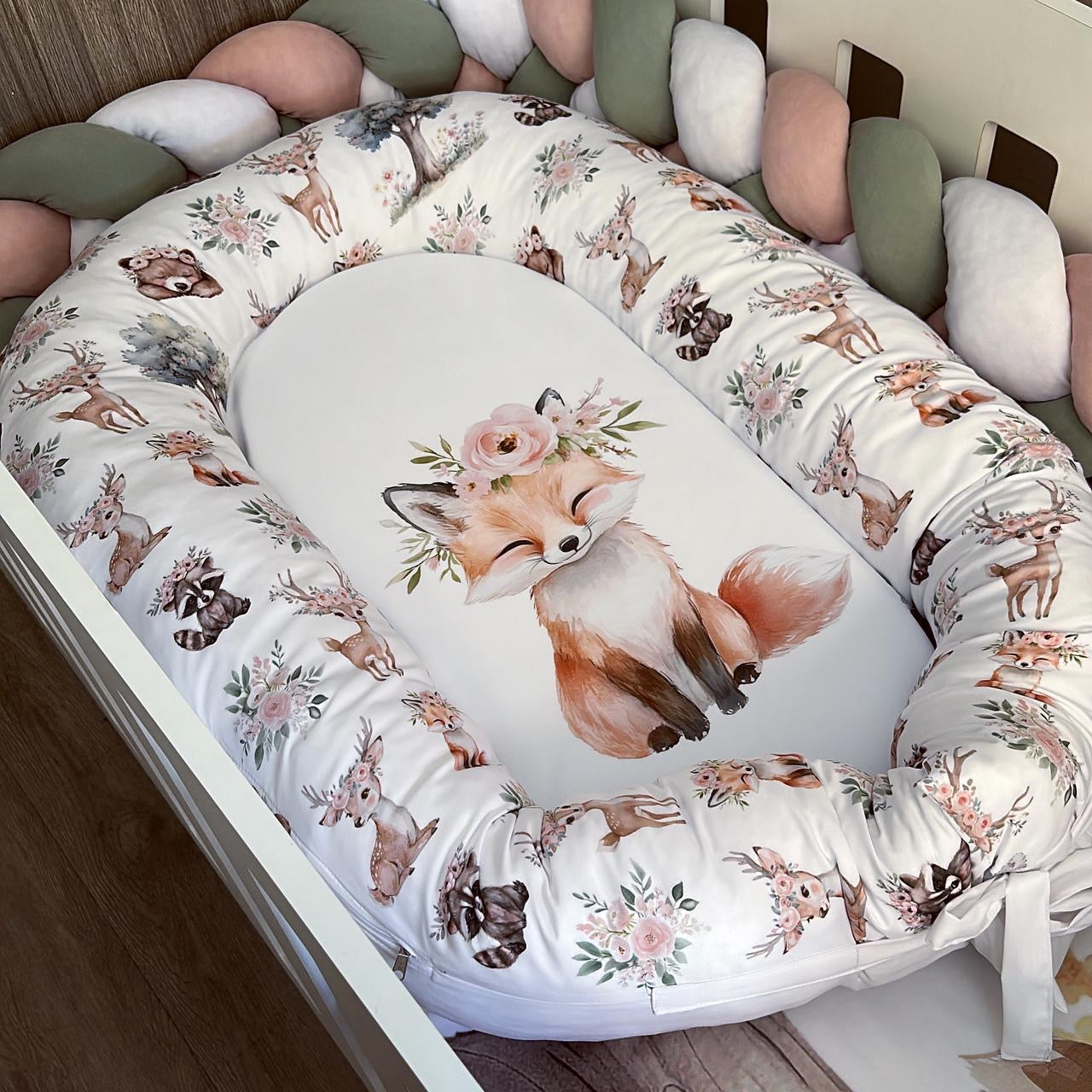 Cot Bedding - Pink Deer Set 03