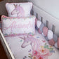 Cot Bedding - Pink Unicorn set 03